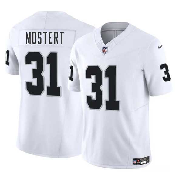 Men & Women & Youth Las Vegas Raiders #31 Raheem Mostert White 2025 F.U.S.E. Vapor Stitched Jersey